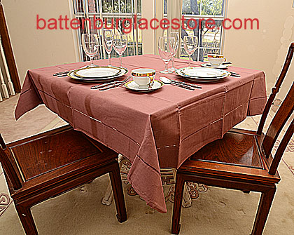 Square Tablecloth.APPLE BUTTER color 54 inches square